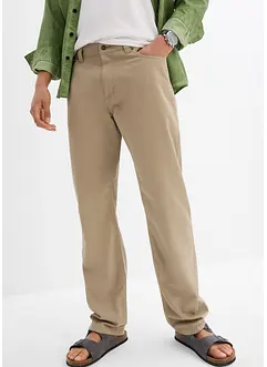 Byxa i twill av bomull, Regular Fit, Straight, bonprix