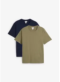 T-shirt av ren ekologisk bomull (2-pack), bonprix