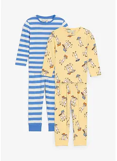 Pyjamas i ren ekologisk bomull (4 delar), bonprix