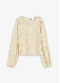 Kort topp av elastisk spets, bonprix
