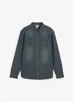 Jeansskjorta i ren bomull, bonprix