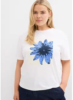 T-shirt med tryck, av ren bomull, bonprix