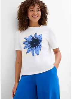 T-shirt med tryck, av ren bomull, bonprix