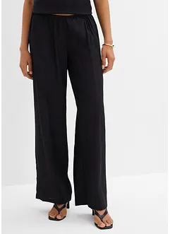 Dra på-byxa av viskosmaterial med struktur, bonprix