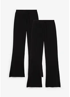 Jerseybyxa i utställd modell av elastisk bomullsmix (2-pack), bonprix