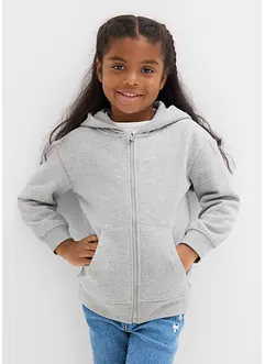 Munkjacka i sweatshirt av mjuk ekologisk bomullsmix, bonprix