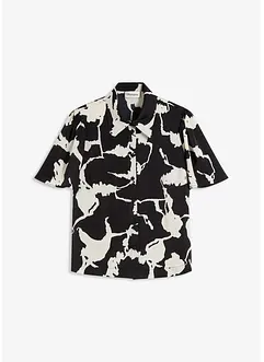 Blus av böljande satin, bonprix