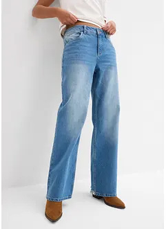 Straight jeans medelhög midja, bonprix