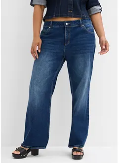 Straight jeans medelhög midja, bonprix