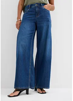 Wide Leg Jeans med medelhög midja, bonprix