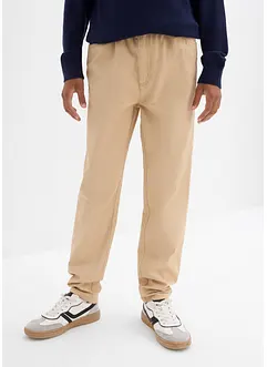 Regular Fit-dra på-byxa i ren bomull, Straight, bonprix