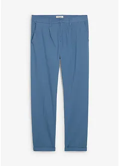 Regular Fit-byxa med gubbveck i bomullstwill, Straight, bonprix