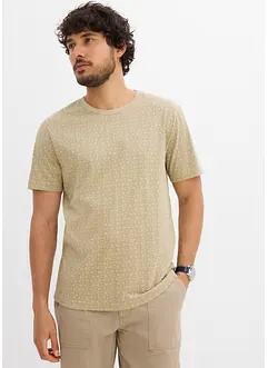 Småmönstrad T-shirt av ekologisk bomull, bonprix