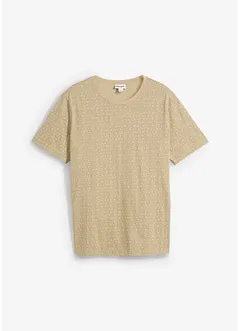Småmönstrad T-shirt av ekologisk bomull, bonprix