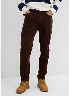 Stretchig manchesterbyxa med bekvämt snitt, Slim Fit, bonprix