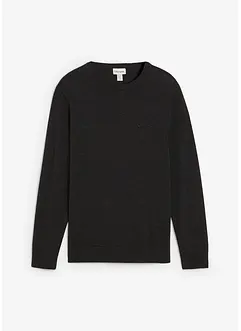 Finstickad tröja i bomullsblandning, bonprix