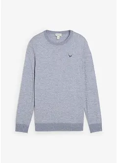 Finstickad tröja i bomullsblandning, bonprix