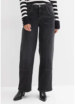 Jeans Wide Leg Mid Waist, bonprix