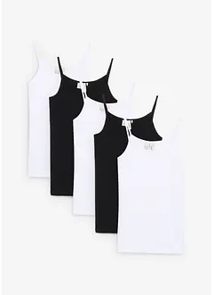 Linne med mjuk, ekologisk bomull (5-pack), bonprix