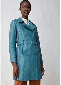 Trenchcoat av skinn, bonprix