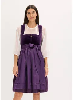 Mellanlång dirndl med sammet (2 delar), bonprix