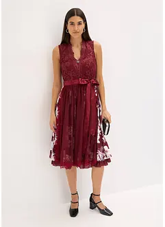 Dirndl med broderi och sammetskjol (2 delar), bonprix