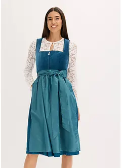 Mellanlång dirndl med sammet (2 delar), bonprix