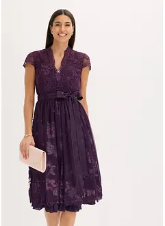 Dirndl med broderi och sammetskjol (2 delar), bonprix