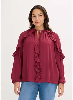 Blustunika med volanger, bonprix