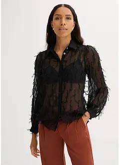 Blus med fransdetaljer, bonprix