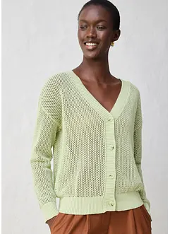 Hålmönstrad cardigan, bonprix