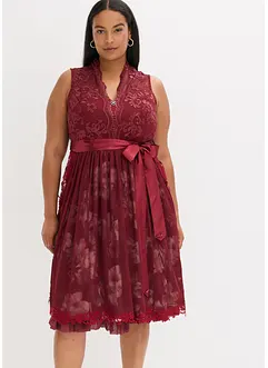 Dirndl med broderi och sammetskjol (2 delar), bonprix