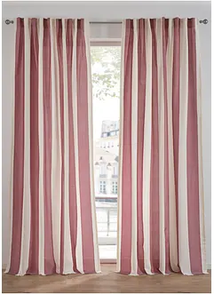 Gardinlängd med ränder och återvunnen polyester (1-pack), bonprix