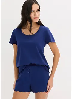 Pyjamas med knappslå och shorts, bonprix