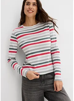 Långärmad topp av ren bomull, bonprix