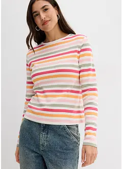 Långärmad topp av ren bomull, bonprix