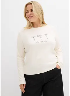 Långärmad topp av ren bomull, bonprix