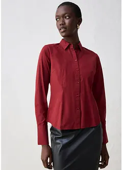 Skjortblus med silke, bonprix