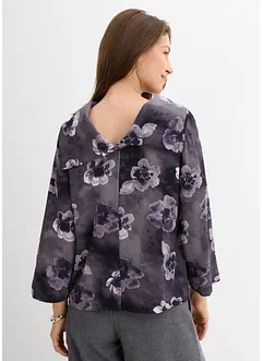 Blus i kräppat material med struktur, bonprix