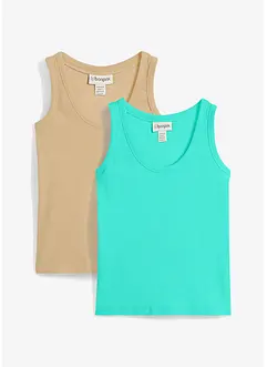 Linne med ekologisk bomull (2-pack), bonprix