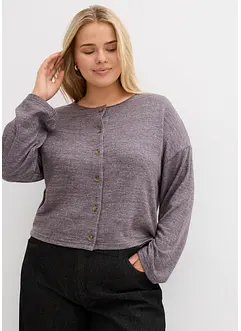 Ribbstickad cardigan, bonprix