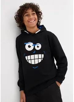 Sweatshirt med huva i ren bomull för barn, bonprix