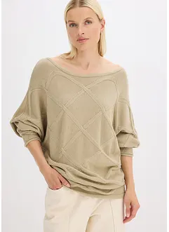 Tröja med flätmönster, bonprix