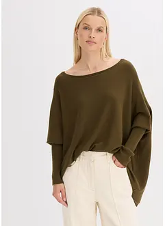 Tröja i fintrådig viskosmix, bonprix