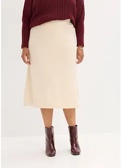 Stickad kjol i utställd modell, bonprix