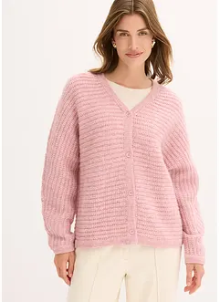 Cardigan i skön materialmix, bonprix