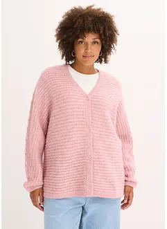 Cardigan i skön materialmix, bonprix