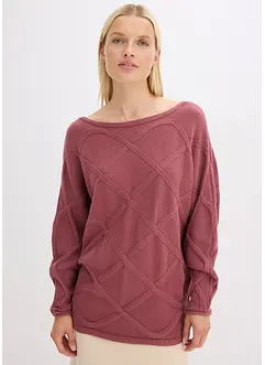 Tröja med flätmönster, bonprix