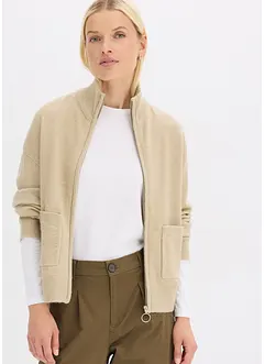 Cardigan med dragkedja, bonprix
