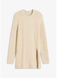 Lång tröja av mjuk viskosmix, bonprix